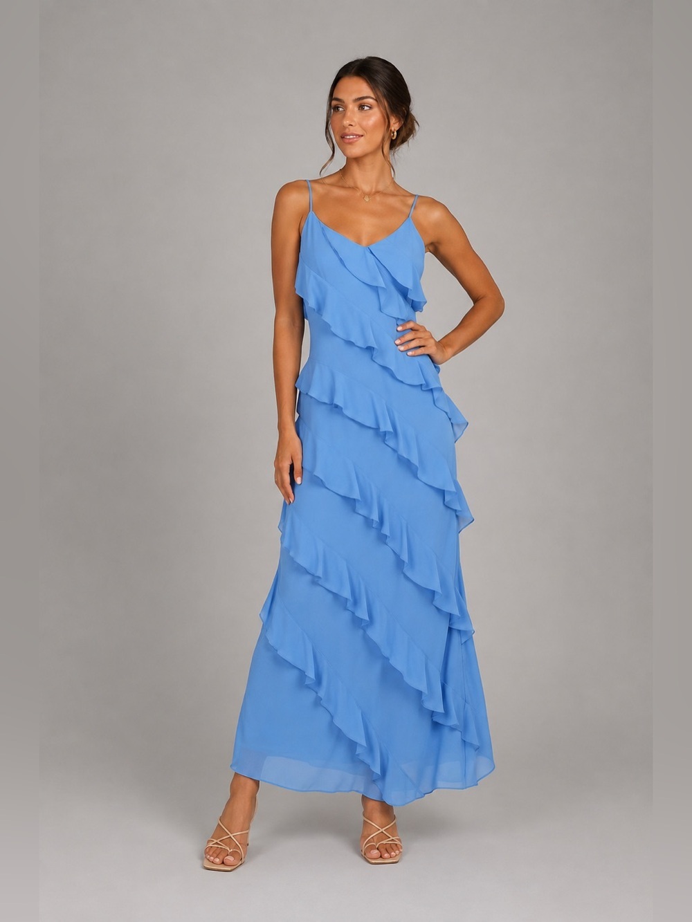 Petal & Pup Ciao Ruffles Maxi Dress M B152